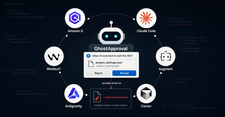 GhostApproval 符号链接漏洞可让恶意代码库在 AI 编程代理中执行代码