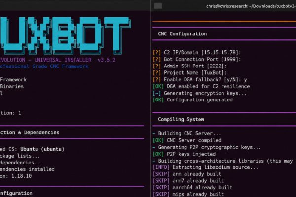 TuxBot v3 Evolution 暴露出由大语言模型协助开发的物联网僵尸网络特征