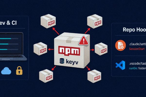 与 Keyv 相关的 npm 蠕虫毒化数百个软件包，植入 Claude Code 与 VS Code 钩子