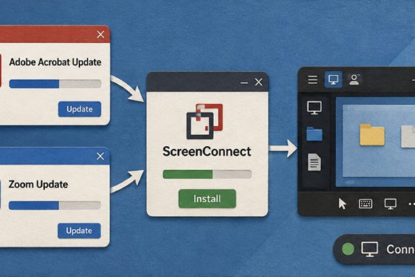 虚假 Adobe 与 Zoom 更新安装 ScreenConnect 以维持持久远程访问